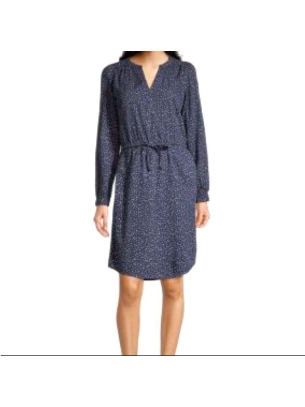 NWT Denver Hayes Floral Print Long Sleeve Tie Waist Dress, size M - Picture 13 of 13